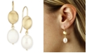 Macy's Beaded Pearl (10 x 8 mm) Drop Earrings Set in 14k Yellow Gold